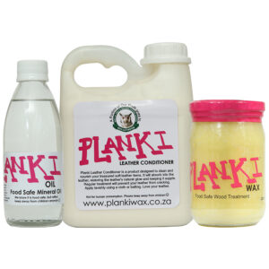 250ml Planki Wax | 250 ml Planki Oil | 1L Planki Leather Conditioner